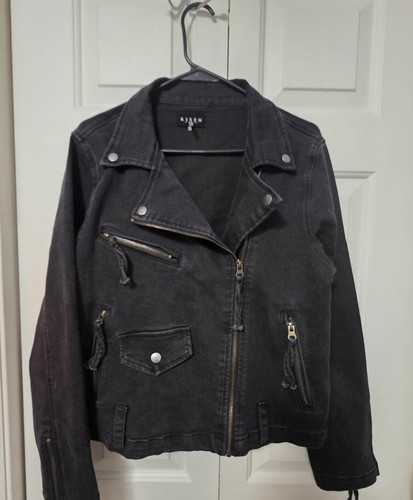 Giacca jeans moto risen nera - moto,