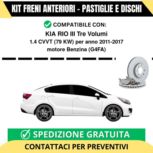 Kit freni anteriori pastiglie - freni, (pastiglie