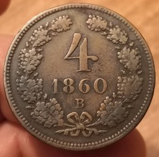 Moneta 4 Kreuzer 1860, Austria