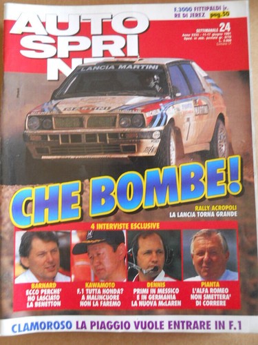 Autosprint 1991 lancia - autosprint, n�24