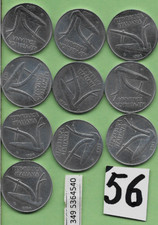 @lotto 10 monete  10 lire del 1956 italia repubblica