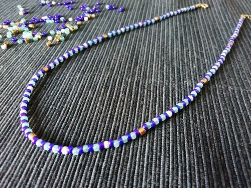 Collana girocollo perline - collana,