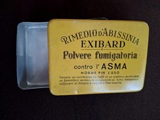 ANTICA FARMACIA RIMEDIO D' ABISSINIA EXIBARD POLVERE FUMIGATORIA  CONTRO L' ASMA