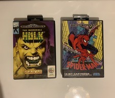 Sega Mega Drive Marvel THE INCREDIBLE HULK + SPIDER MAN Completi