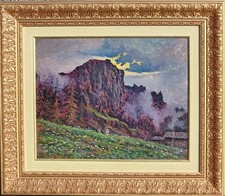 Benedetto Ghivarello ( Torino 1882 - 1955 ) "Riflessi in alta montagna" 1938 