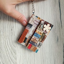 Portachiavi artigianale - Mini taccuino tascabile fatto a mano, quaderno agenda