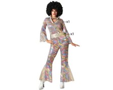 Costume Donna Disco Argento -