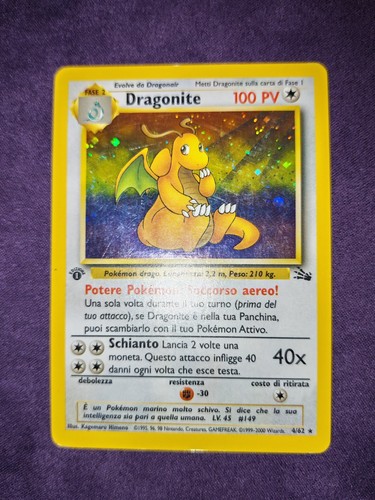 Dragonite holo fossil 1ª - 4/62,