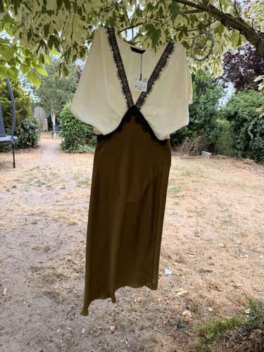 Abito midi zara raso pizzo - abito,