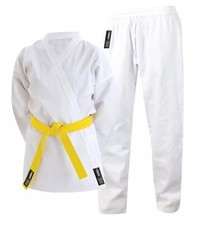 Tuta Karate Cimac Bambini Gi 7oz Uniforme + Cintura Bianca Arti Marziali Bambini