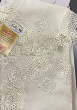 Tris Centrini In Puro Lino Con