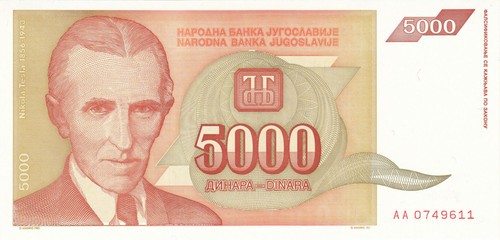 Jugoslavia 128 5000 dinara - p-128,
