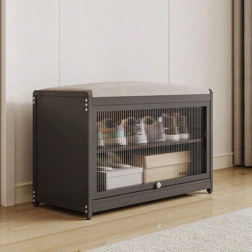 Scarpiera con seduta nero - nero, 1
