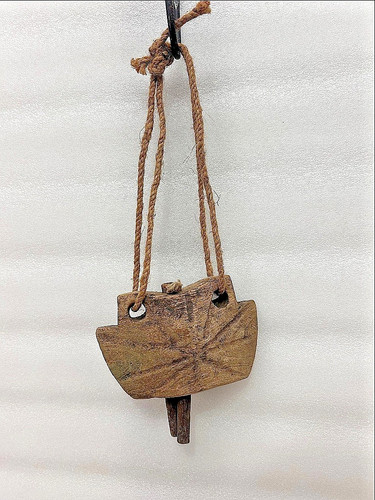 Campana mucca animale legno - campana,