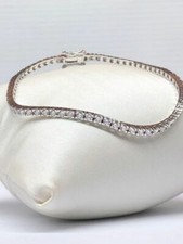Bracciale tennis uomo donna oro 18 kt 750% diamante brillante 2.72 ct F/color vs
