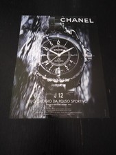 CHANEL J12 AUTOMATIC OROLOGIO WATCH VINTAGE AD PUBBLICITA