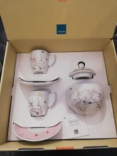 THUN SERIE ANGEL GOLD 2 TAZZINE E ZUCCHERIERA CAFFE AL VOLO COFFE CUP NUOVI 