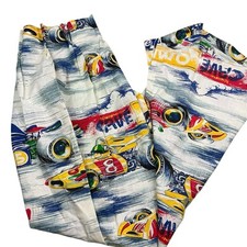 Tende auto da corsa multicolore vintage anni 70 set di due 22 x 61 x 40 USA. Mcm. Ragazzo