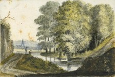 Paesaggio fluviale - Dipinto