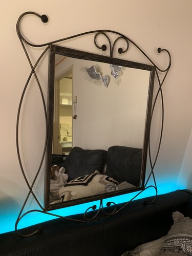 Unique wall scrool mirror - scrool, iron