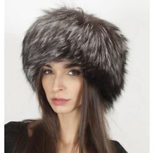 Colbacco vera Volpe Argentata Calotta In Alkantar Grigio Creato Artigianalmente