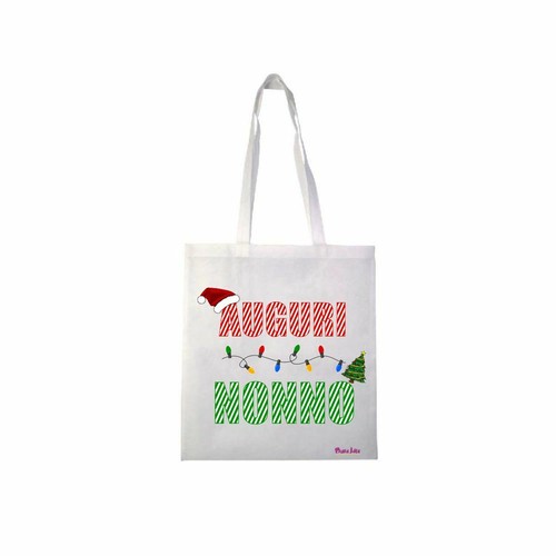 Borsa poliestere 36x40 scritta - poliestere,