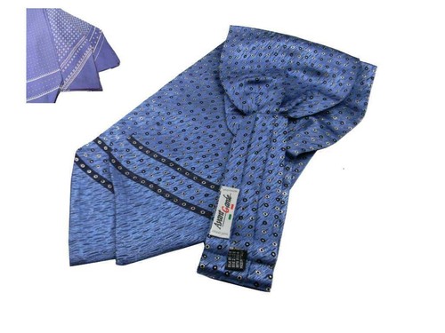 Foulard seta ascot azzurro - di,