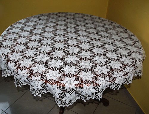 Tovaglia all uncinetto - tovaglia, •
