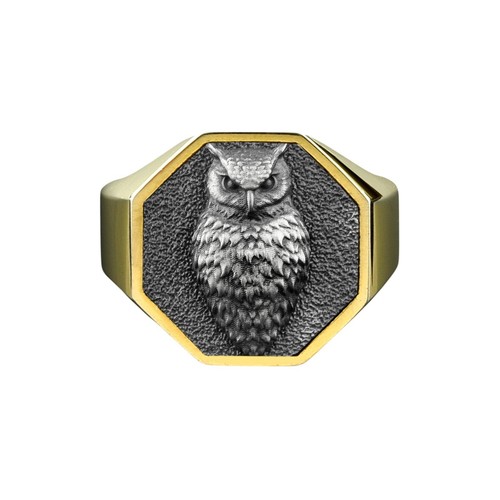 Anello argento gufo - anello,
