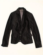 Giacca blazer donna 2 bottoni SISLEY IT 38 XS nero cotone BT05