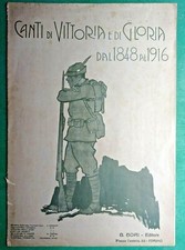 WW1-R@RISSIMO SPARTITO MUSICALE X ALPINI(canti di vittoria & di gloria)-RIF.8852