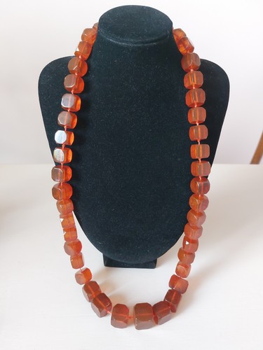 Collana ambra ricostituita - collana,