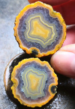 1 paio rare fette di cristallo