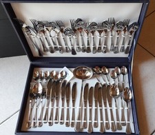 SERVIZIO POSATE_49 pz._DA CERIMONIA_INOX + ORO 24 K_MOTTINOX_DESIGNER_NON USATE