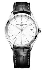 Orologio uomo Baume & Mercier Clifton Baumatic COSC automatico pelle nera M0A10518