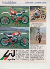advertising TEST MOTO APRILIA MODELLI 1978 MOTOITALIANE CROSS REGOLARITA EPOCA