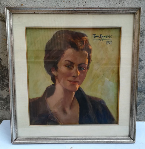 Dipinto olio tela ritratto - su,