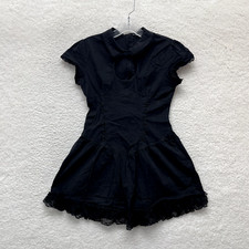 Lip Service Nero Pizzo Corsetto Gotico Lolita Mall Gotico Mini Abito Donna S M