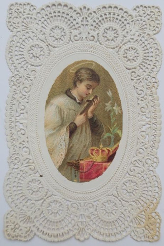 Santino holy card - card, merlettato