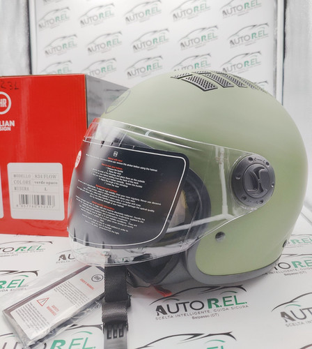 Casco verde opaco scooter - opaco,