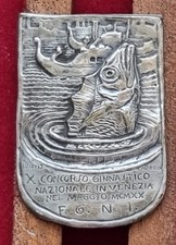 DISTINTIVO REGNO D'ITALIA X° CONCORSO NAZIONALE GINNASTICA VENEZIA 1920  CADORIN