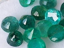 LOTTO SMERALDI NATURALI COLOMBIANI TAGLIO BRILLANTE,NO COLOR OIL CT.5.60 A.A.A 