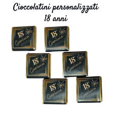 100 Cioccolatini personalizzati 18 anni, segnaposto, chiudifesta, gadget, eventi