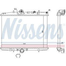 Radiatore Raffreddamento Motore Auto Nissens per Citroën C5 I Break De _ Dc _ Ri