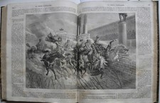 Antique Popular Bible 1865, fantastic engravings, French language