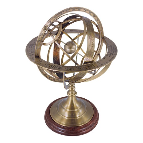 Sfera armillare ottone - in,