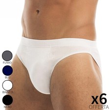GARDA - 6 SLIP UOMO VITA BASSA ELASTICO RICOPERTO COTONE FILO DI SCOZIA 0761