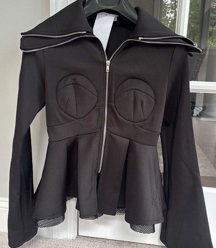 Giacca blazer akira peplo - peplo, nero