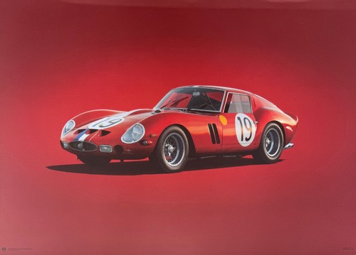 Poster ferrari 250 gto 1962 - ferrari,