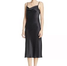 Abito slip Joie Marcenna - raso nero - taglia XS - nuovo con etichette - vendita al dettaglio 298€